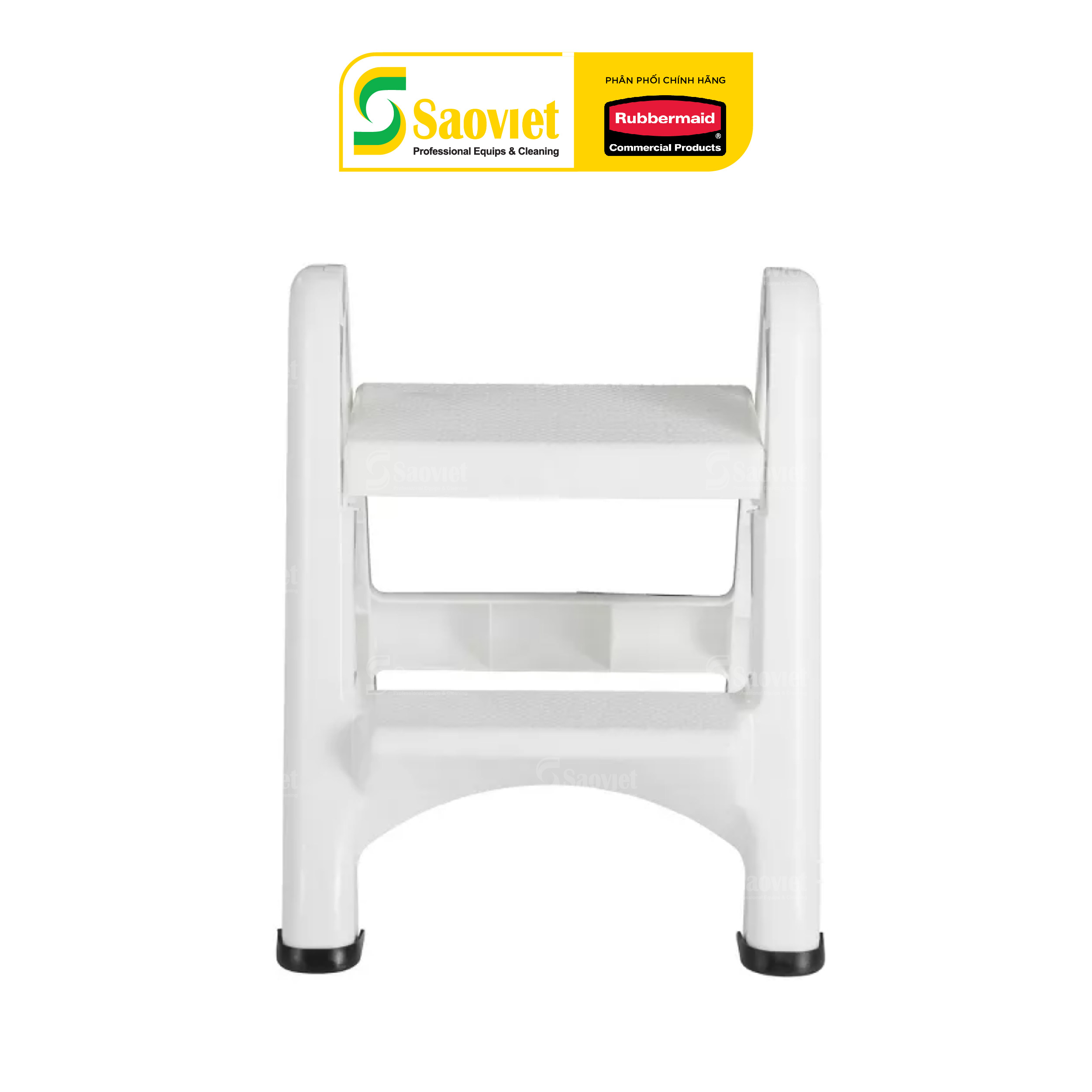 Thang nhựa 2 bậc Rubbermaid chính hãng Mỹ màu xám - SKU: FG420903CYLND | SAOVIETCO