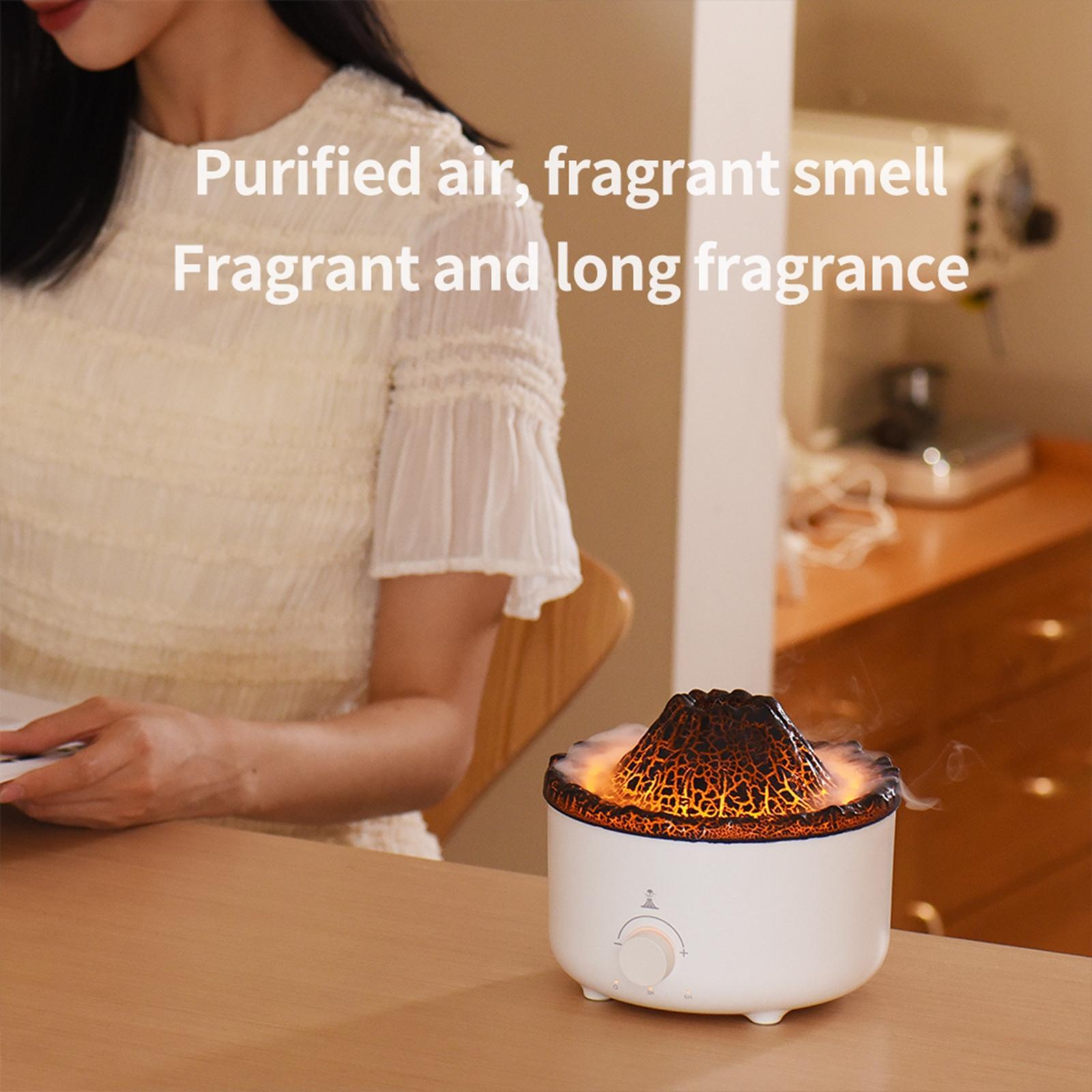 Air Humidifier Fragrance with Flame Lamp Essential Diffuser for Car Nursery