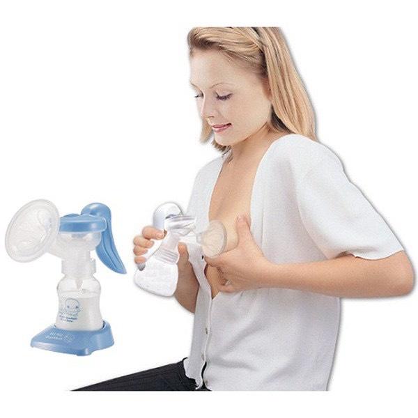 Máy hút sữa bằng tay tiện lợi - phễu massage silicon mềm mại cho mẹ