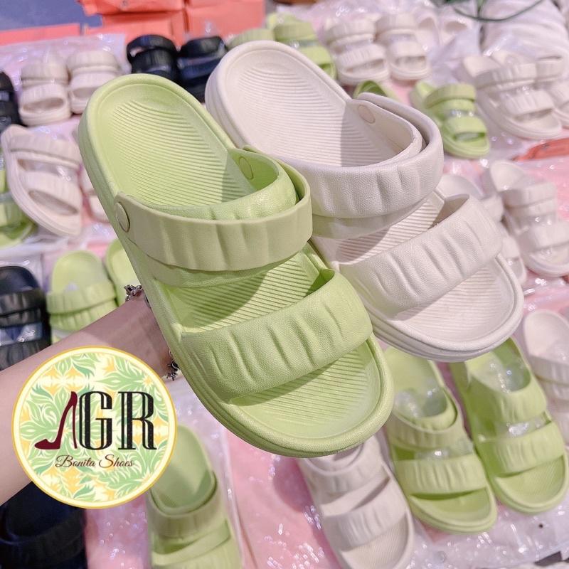 Dép sandal nhựa 2 quai phồng mang 2 kiểu