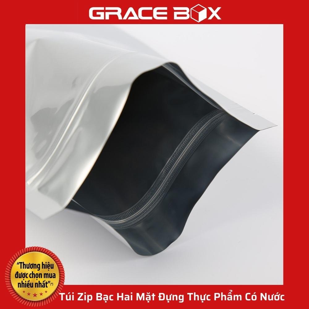 1Kg Túi Zip Bạc Hai Mặt Đựng Thực Phẩm Có Nước An Toàn - Siêu Thị Bao Bì Grace Box