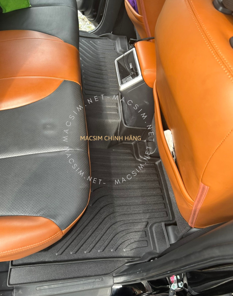 Thảm lót sàn xe ô tô Mitsubishi Triton 2016- 2023+ Nhãn hiệu Macsim chất liệu nhựa TPE cao cấp màu đen