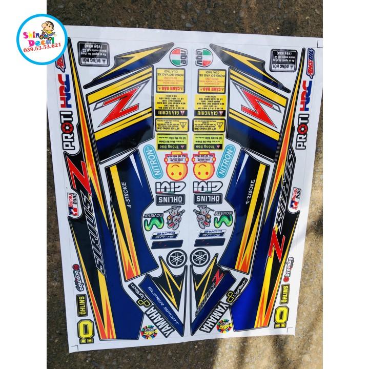 Tem rời SIRIUS CHỮ Z XANH ĐEN