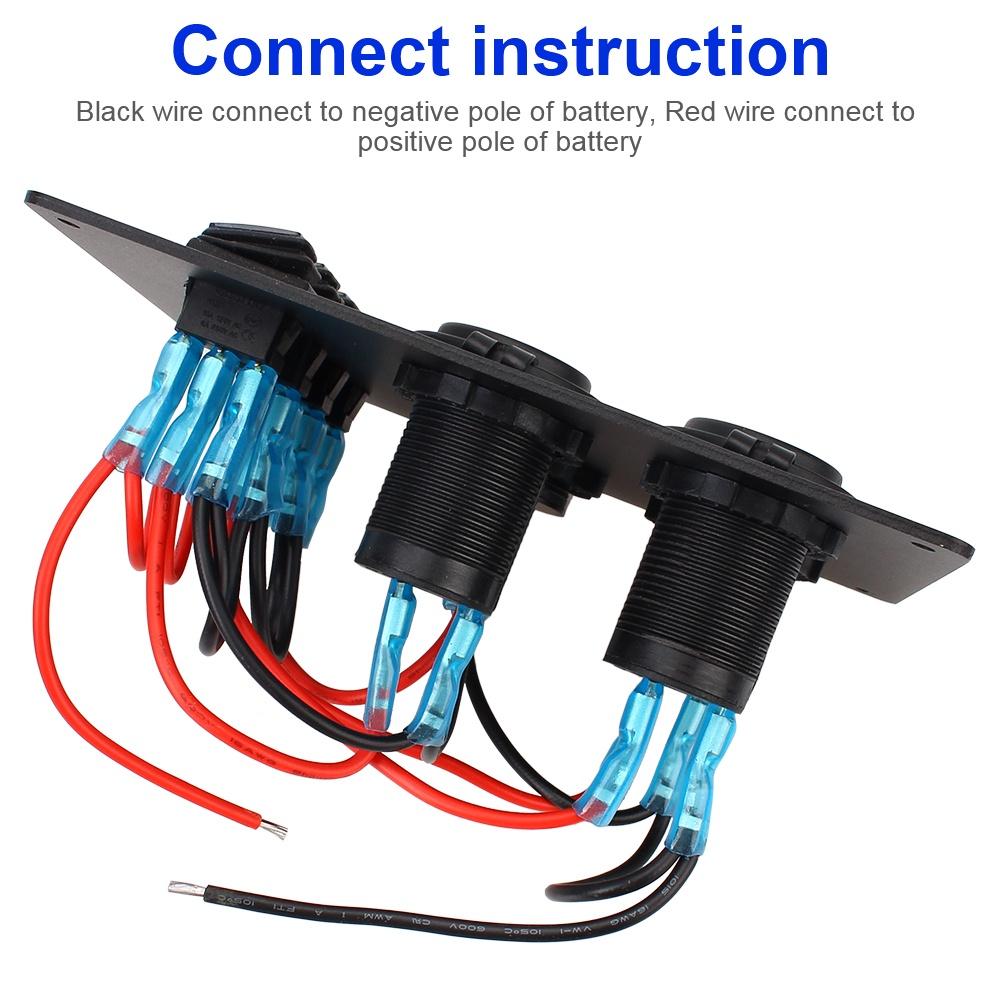 Công tắc bật lửa 4 nút bấm kỹ thuật số 12V/24V