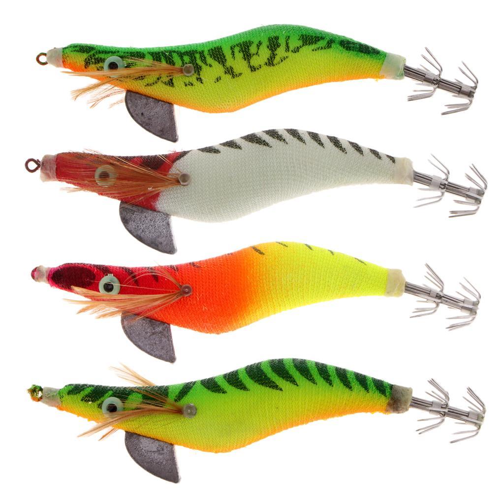 3.0# Squid Jigs Luminous Fishing Artificial Baits Color A