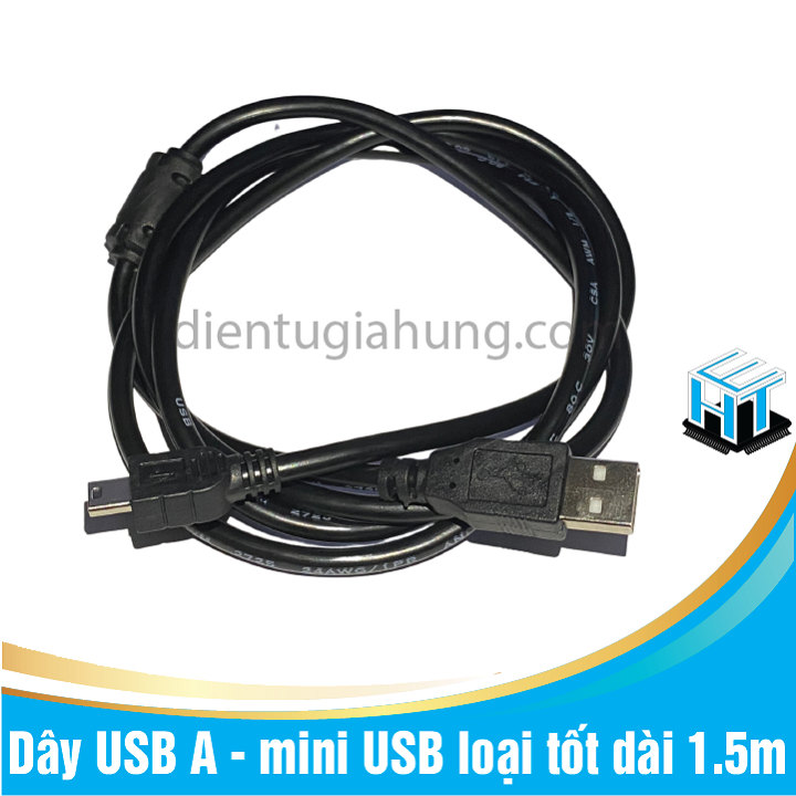 Dây USB A - mini USB loại tốt dài 150cm