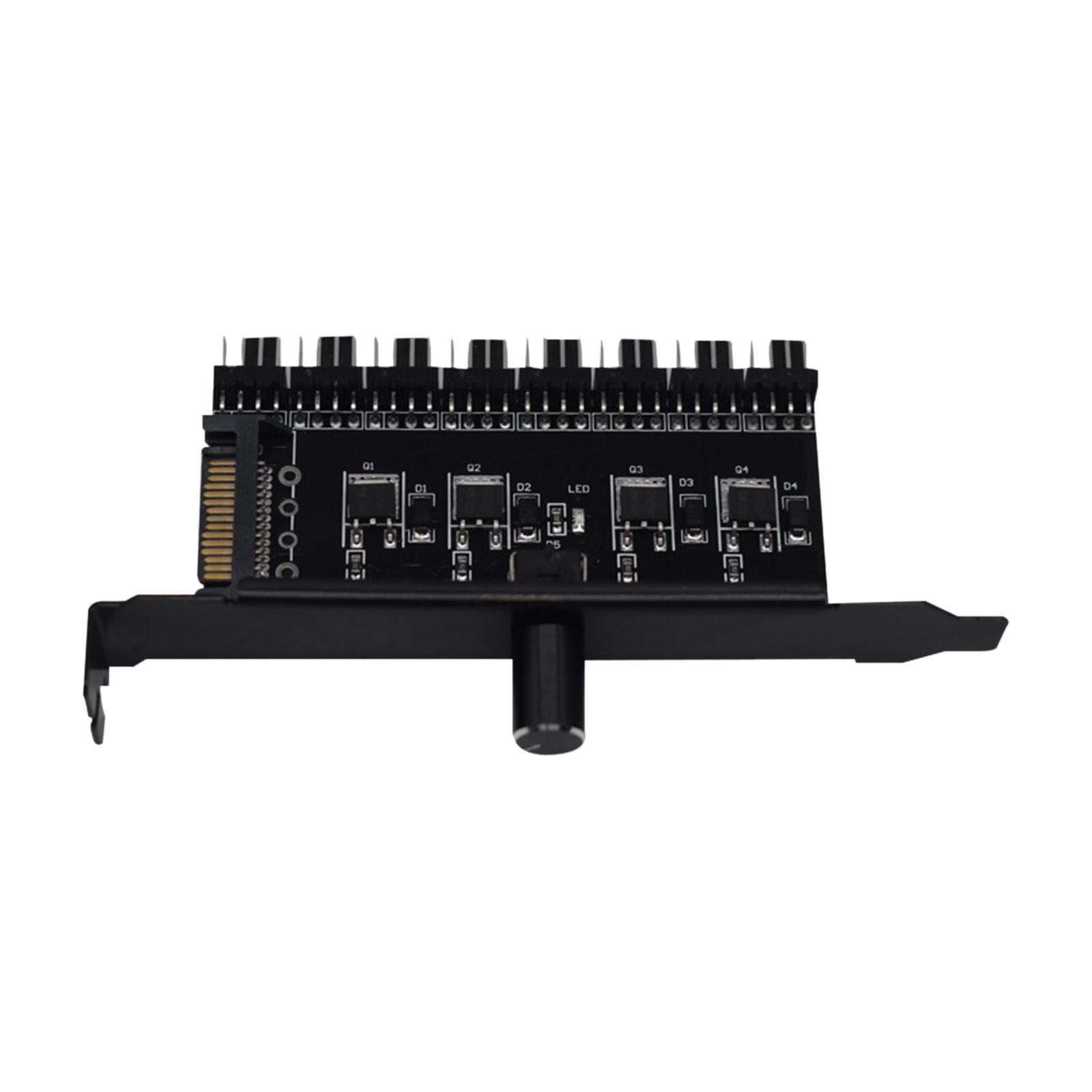 PC Fan Hub Cooling Fan Speed Controller Supporting 6 Fans Durable Accessories Professional