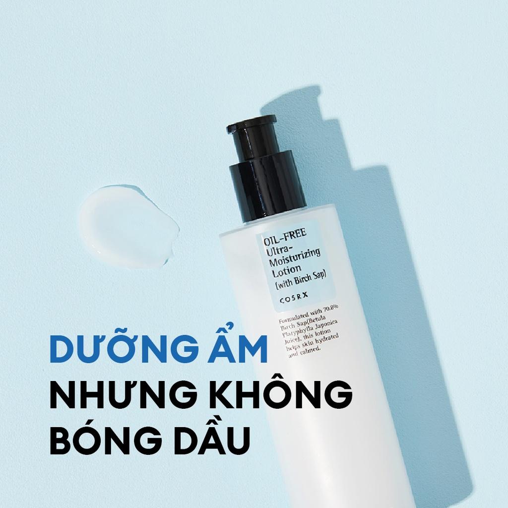 Sữa Dưỡng Ẩm Chuyên Sâu Không Chứa Dầu COSRX Oil-Free Ultra Moisturizing Lotion with Birch Sap