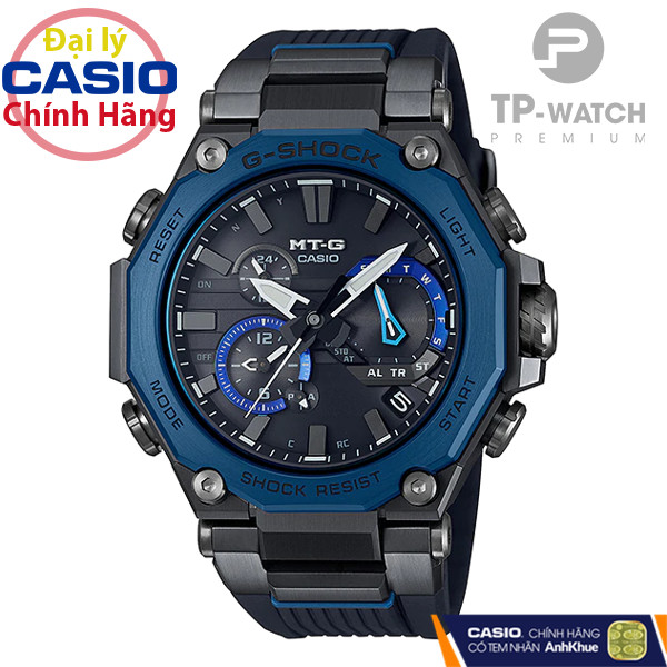 Đồng hồ nam Casio G-Shock MTG-B2000B-1A2DR chính hãng | MTG-B2000B-1A2 Kính Saphire - Bluetooth - Năng lượng mặt trời