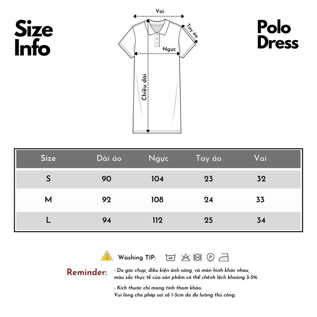 Đầm polo nữ dáng suông dài, váy polo nữ dáng suông vải cotton bigsize DP002 Miucho in graphic