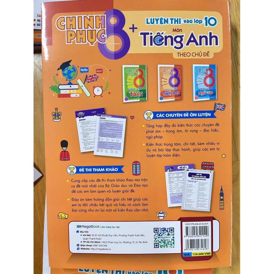 ách Chinh phục 8+ luyện thi vào lớp 10 môn Tiếng Anh theo chủ đề (Sách mới nhất 2025)