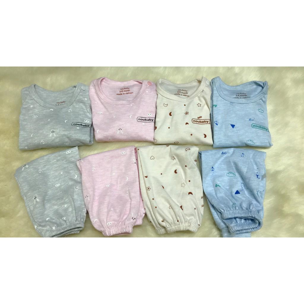 Bộ quần áo dài tay CÀI GIỮA chất cotton cho bé