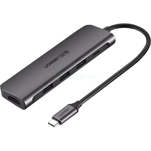 Cổng chuyển đổi Ugreen 6-in-1 USB-C Multifunctional Adapter CM136 80132 - Hàng chính hãng