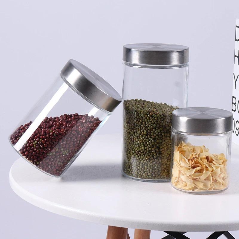 Hũ thủy tinh tròn nắp vặn inox Sapata 750ml
