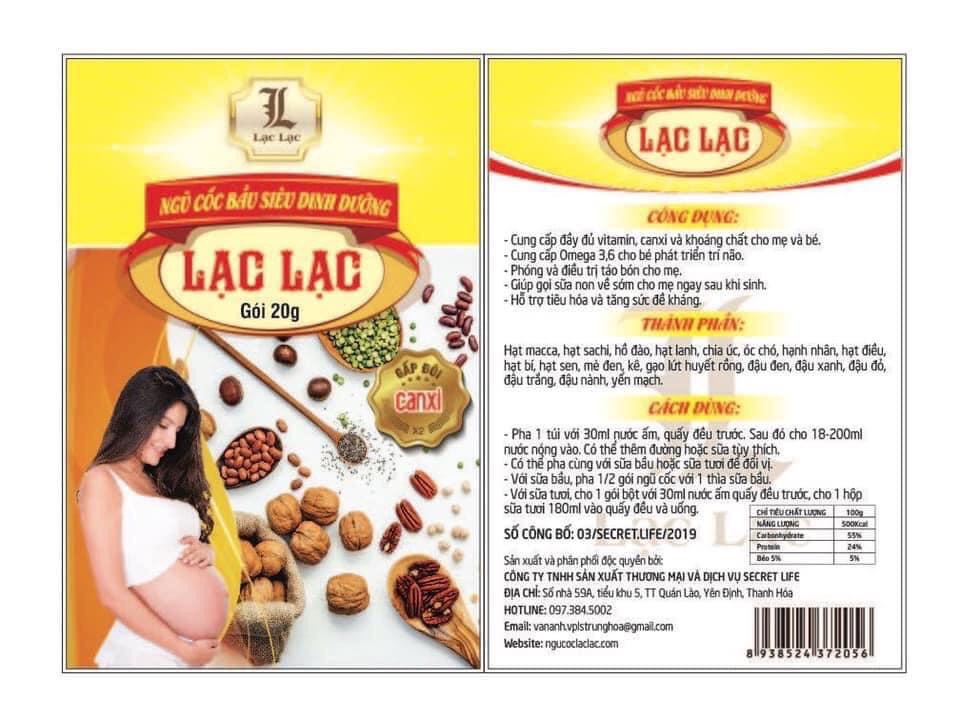 Ngũ cốc bầu Lạc Lạc (Combo 2 hộp)