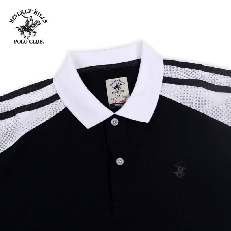 Áo polo ngắn tay Nam Beverly Hills Polo Club Regularfit 100% cotton Đen PMRSS20TL119