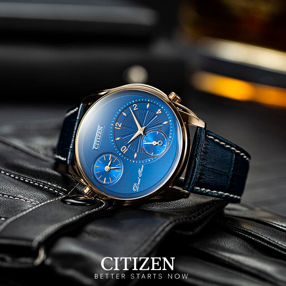 Đồng Hồ Nam Citizen Dây Da AO3033-00L - Mặt Xanh (44mm)