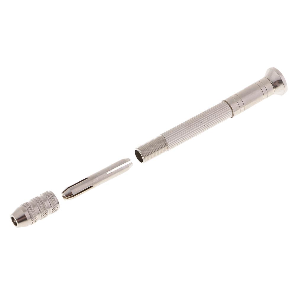 11 Mini Micro Twist Hand Drill 0.8-3mm Bits Set Hand Pin Vise Jewelry Tools
