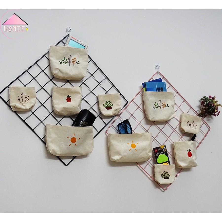 Combo khung lưới sắt + 5 túi canvas đa năng