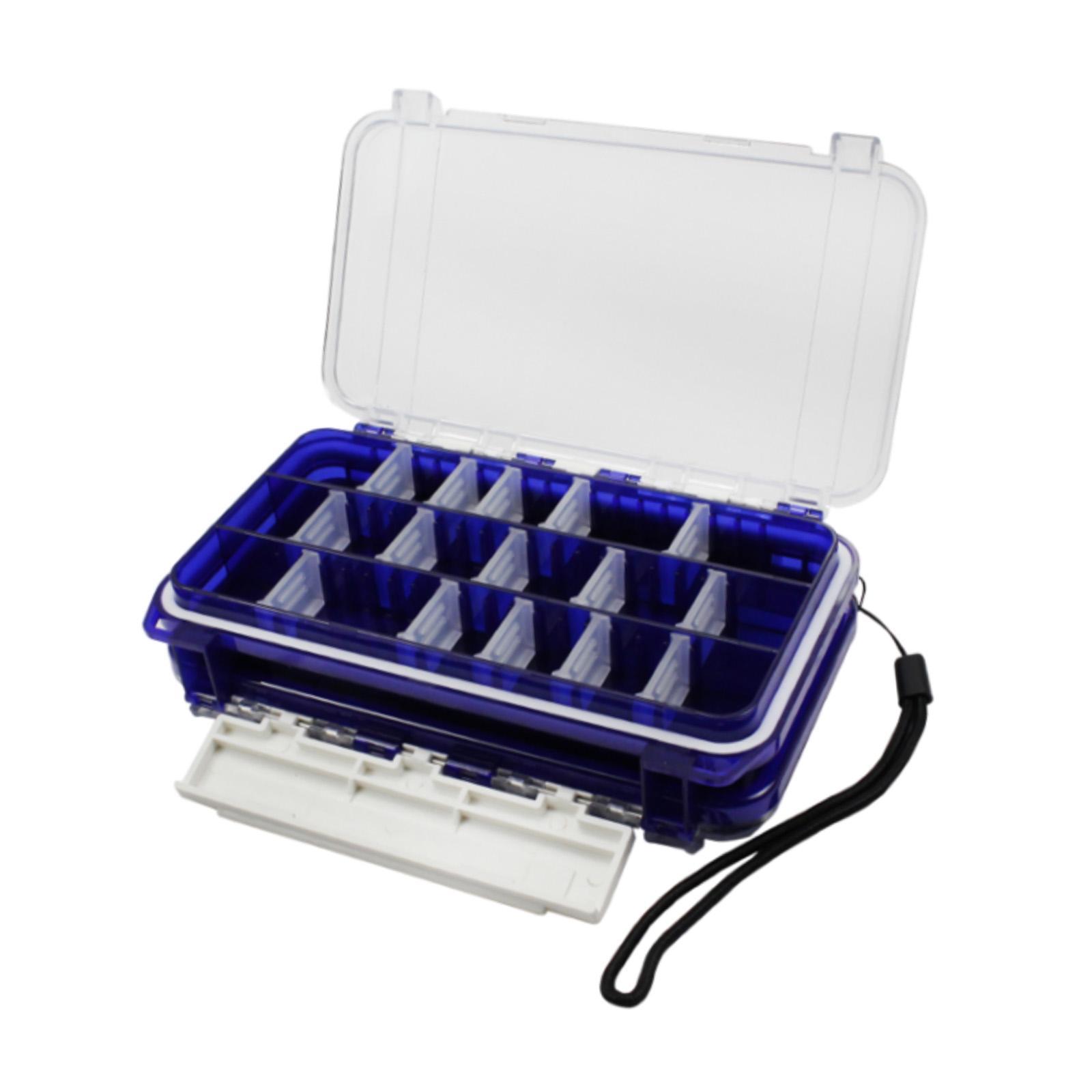 Fishing Tackle Box Fishing Storage Box Hooks Fishing Accessory Waterproof Organizing Tackle Storage Tray Tool Double Sided Fishing Tools Box