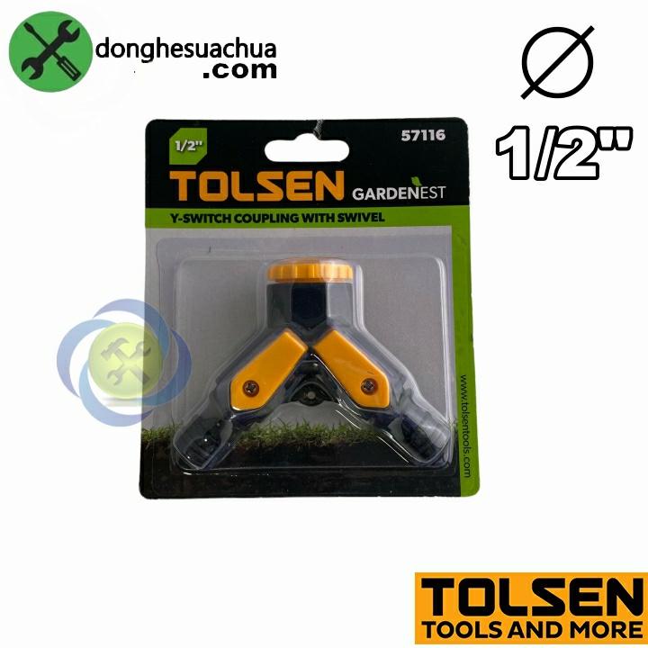 Khớp nối chữ Y ba đầu có van khóa Tolsen 57116 dùng cho ống 1/2"