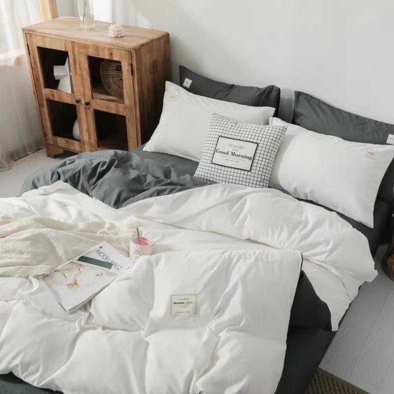Bộ chăn ga cotton Tici cao cấp phong cách Hàn Quốc màu mới