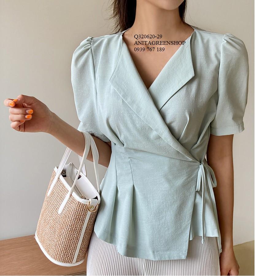 Q320620 ÁO KIỂU NỮ ĐẮP CHÉO