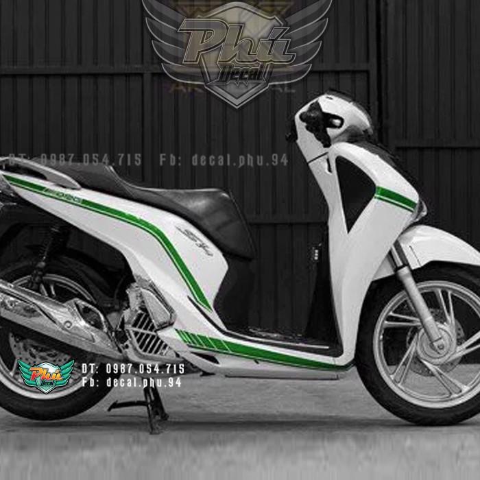 Tem rời SH 2017-2019 chỉ xanh xe trắng