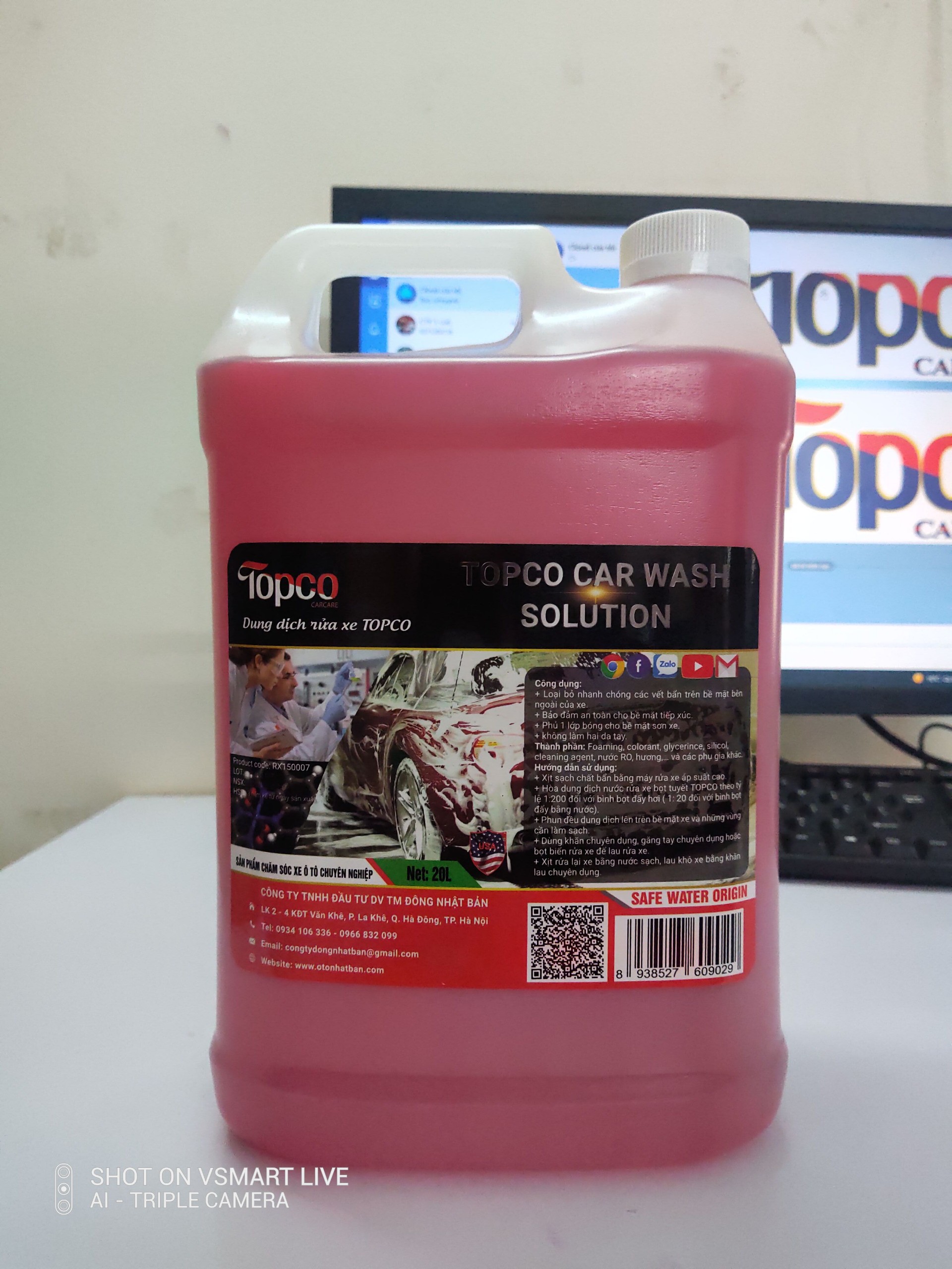 Dung dịch rửa xe bọt tuyết TOPCO dung tích 5 lít