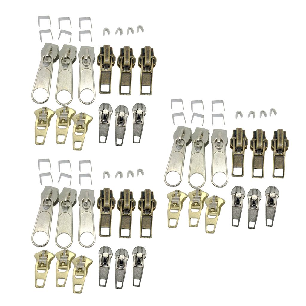 Chiwanji 66 Cố Định Dây Kéo Bộ Dụng Cụ Sửa Chữa Kim Loại Hợp Kim Xoắn Ốc Khóa Kéo Trượt Đầu Dừng Thay Thế