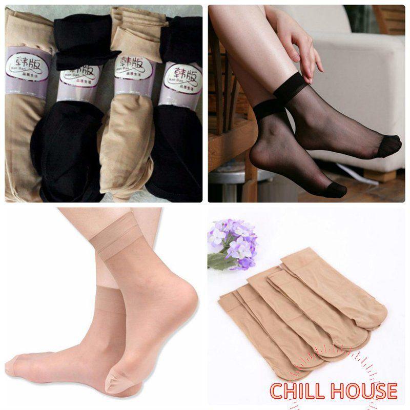 Combo 10 Đôi Tất Giấy Siêu Dai/ Cổ Ngắn - CHILLHOUSE