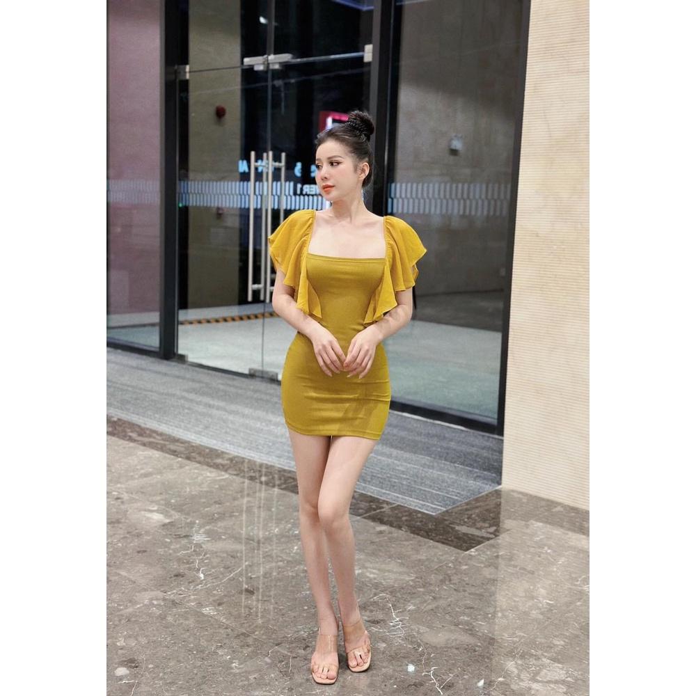 ĐẦM ĐI CHƠI, ĐẦM ÔM BODY CÚP NGỰC TAY BÈO DÁNG NGẮN CỰC SANG LUN Ạ