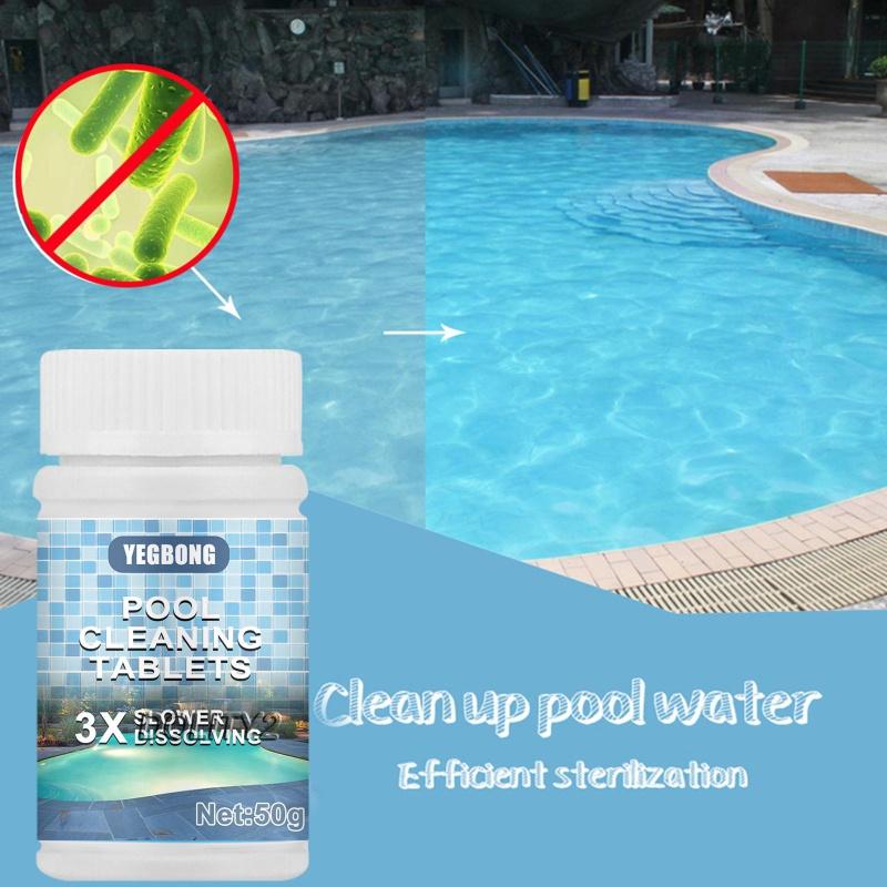 Set 2 Hộp Đựng Chlorine 50g Tiện Dụng Cho bể bơi
