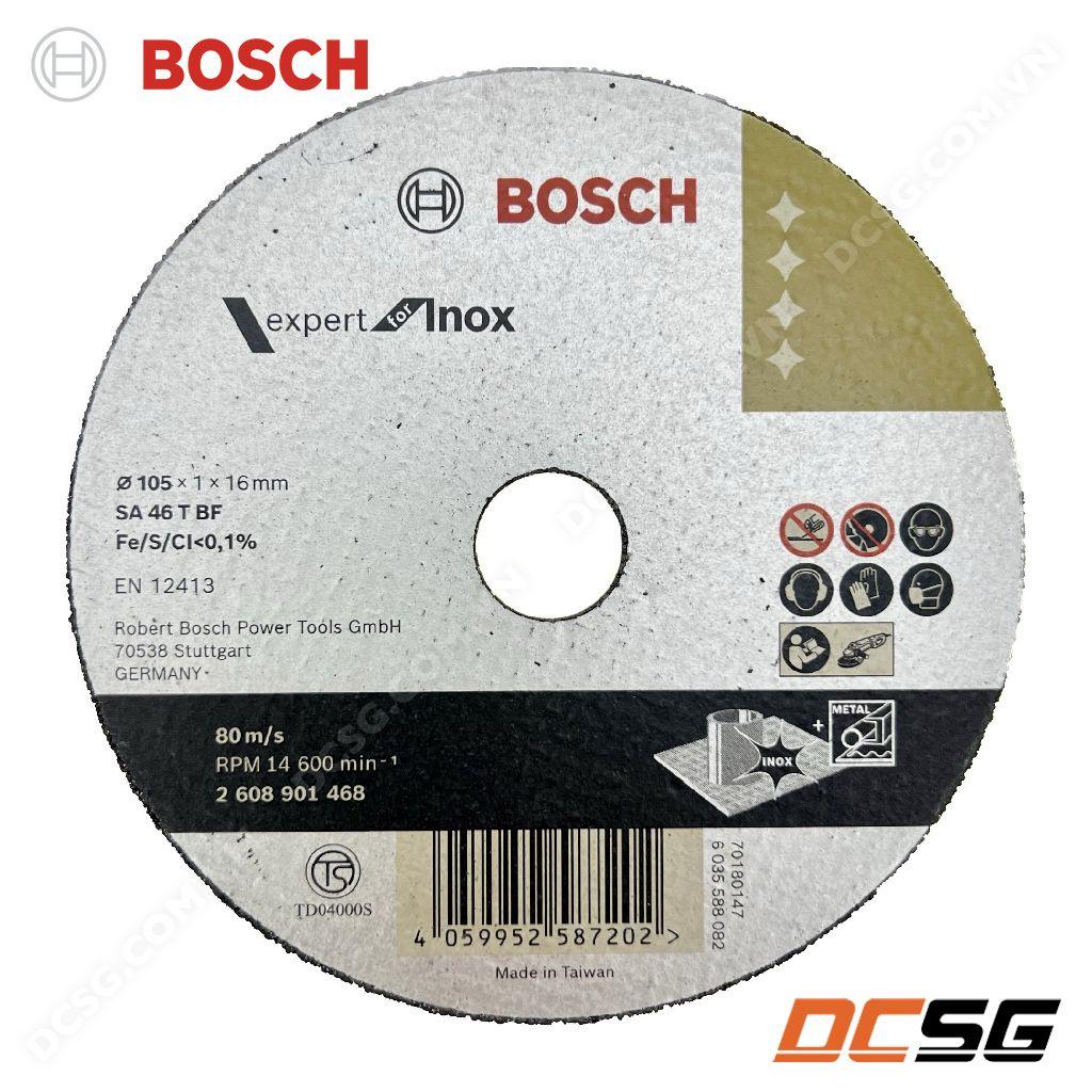 Đá cắt inox dòng chuyên nghiệp 105x1x16mm BOSCH 2608901468 | DCSG