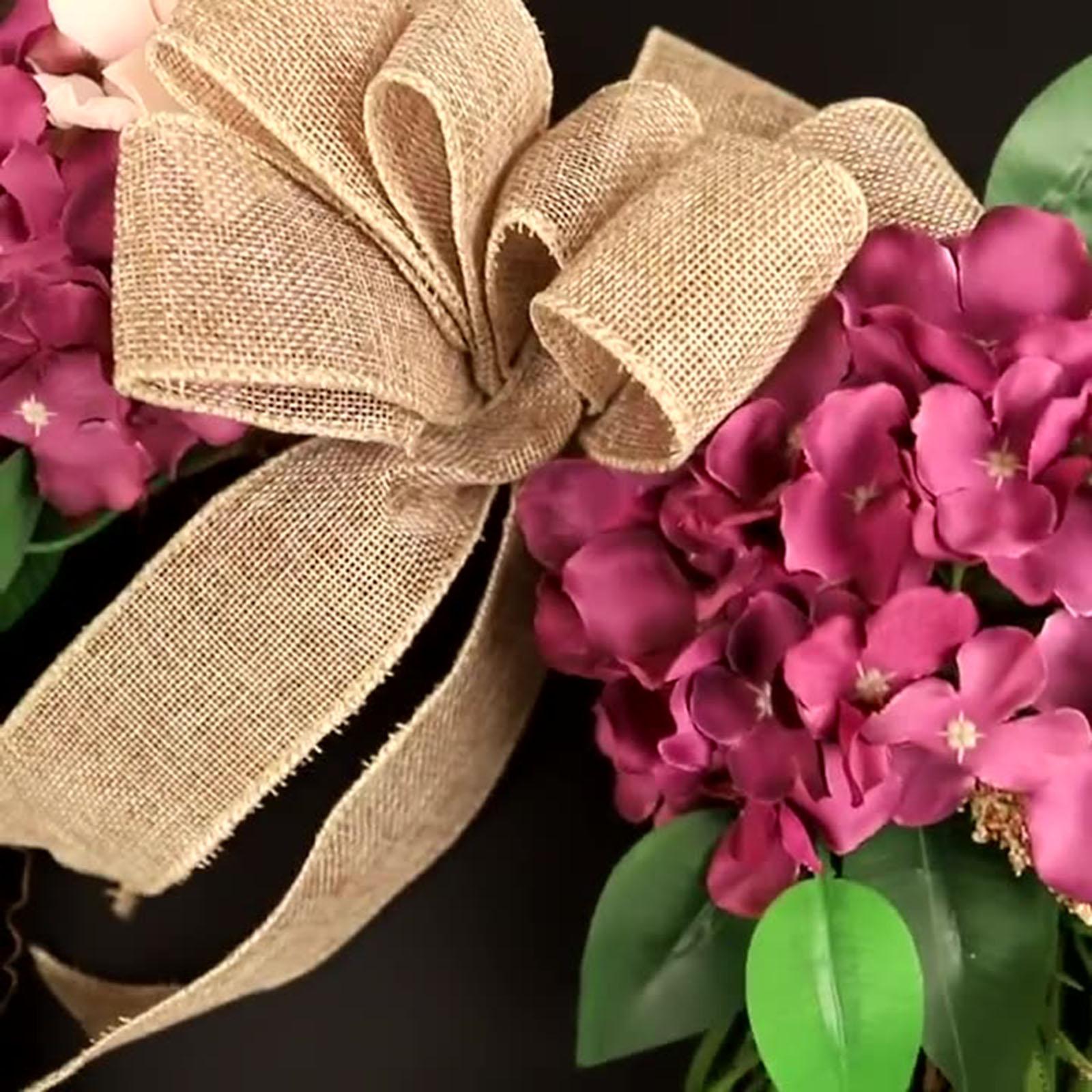 Artificial Flower Wreath Garland Front Door Hanging Thanksgiving Farmhouse