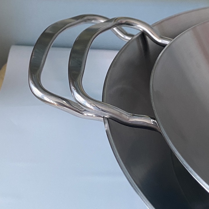 Chảo inox liền khối 20 -24 cm dùng được tất cả các loại bếp