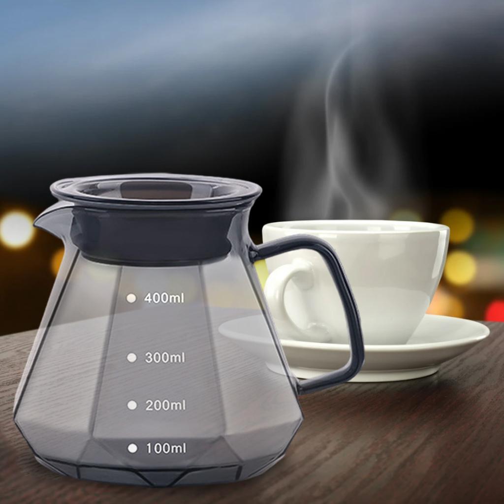 Pour Over Coffee Pot Fliter Cup Brewer V-Shaped Mouth for Coffee Lovers