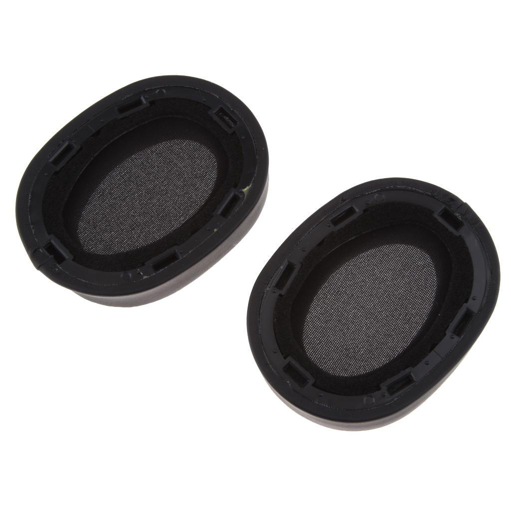 2xReplacement Soft Ear Pads Cushions for Sony MDR100ABN WH H900N Black