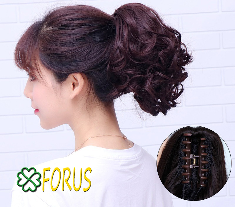 Ngoạm xoăn ngắn N151 FREESHIP ngoạm tóc giả, tóc giả kẹp ngoạm, quặm tóc giả nữ
