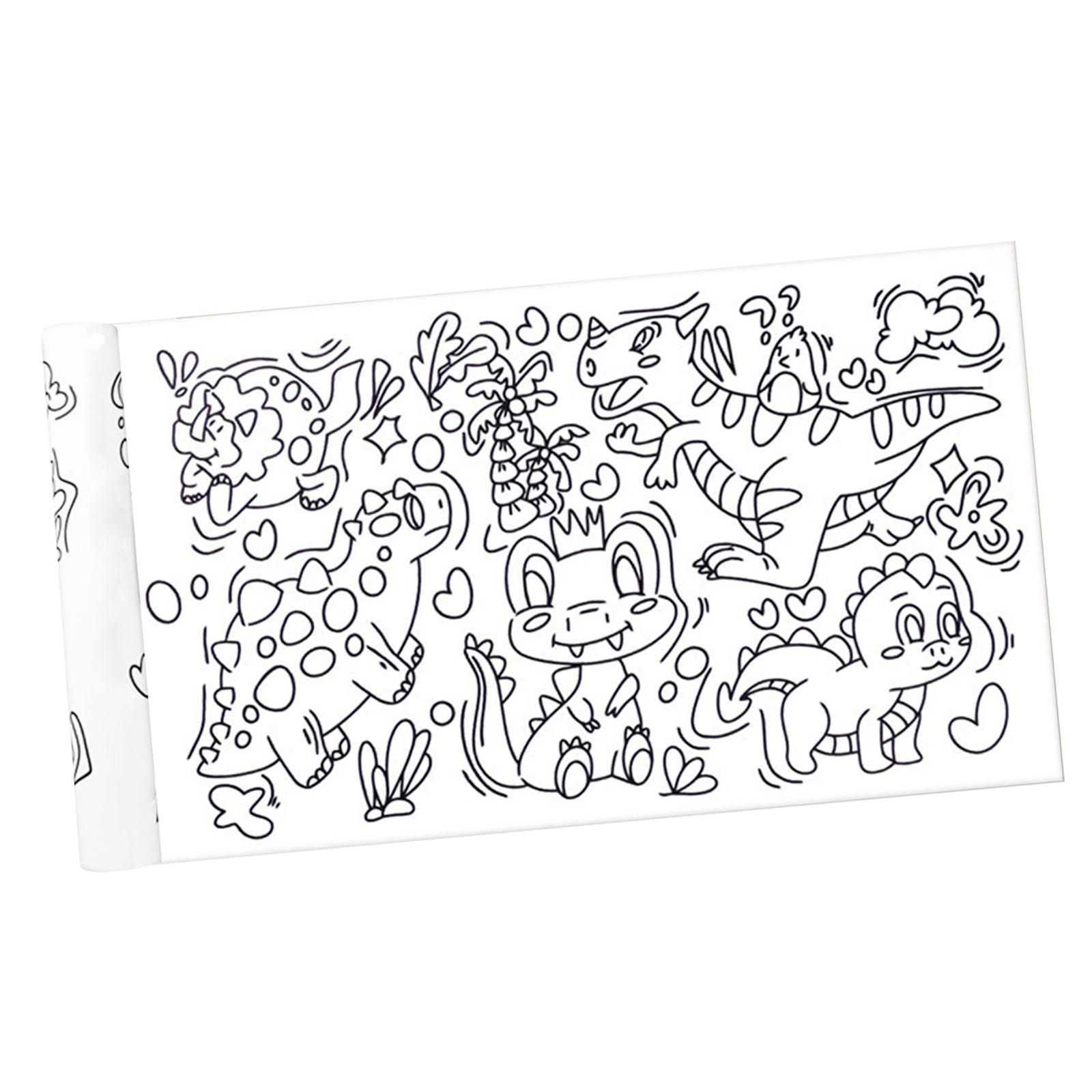Children Coloring Roll Kid Graffiti Scroll Colorable Drawing Paper