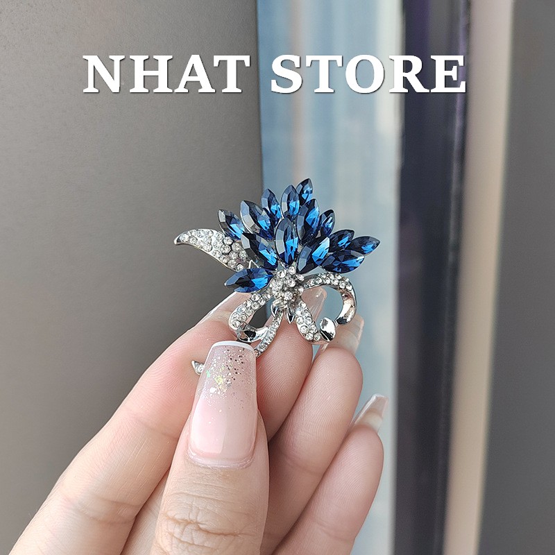 Trâm Cài Áo Nữ Hình Bó Hoa, Ghim Cài Áo Đẹp Sang Trọng, Quà Tặng Phụ Kiện Cho Phái Đẹp