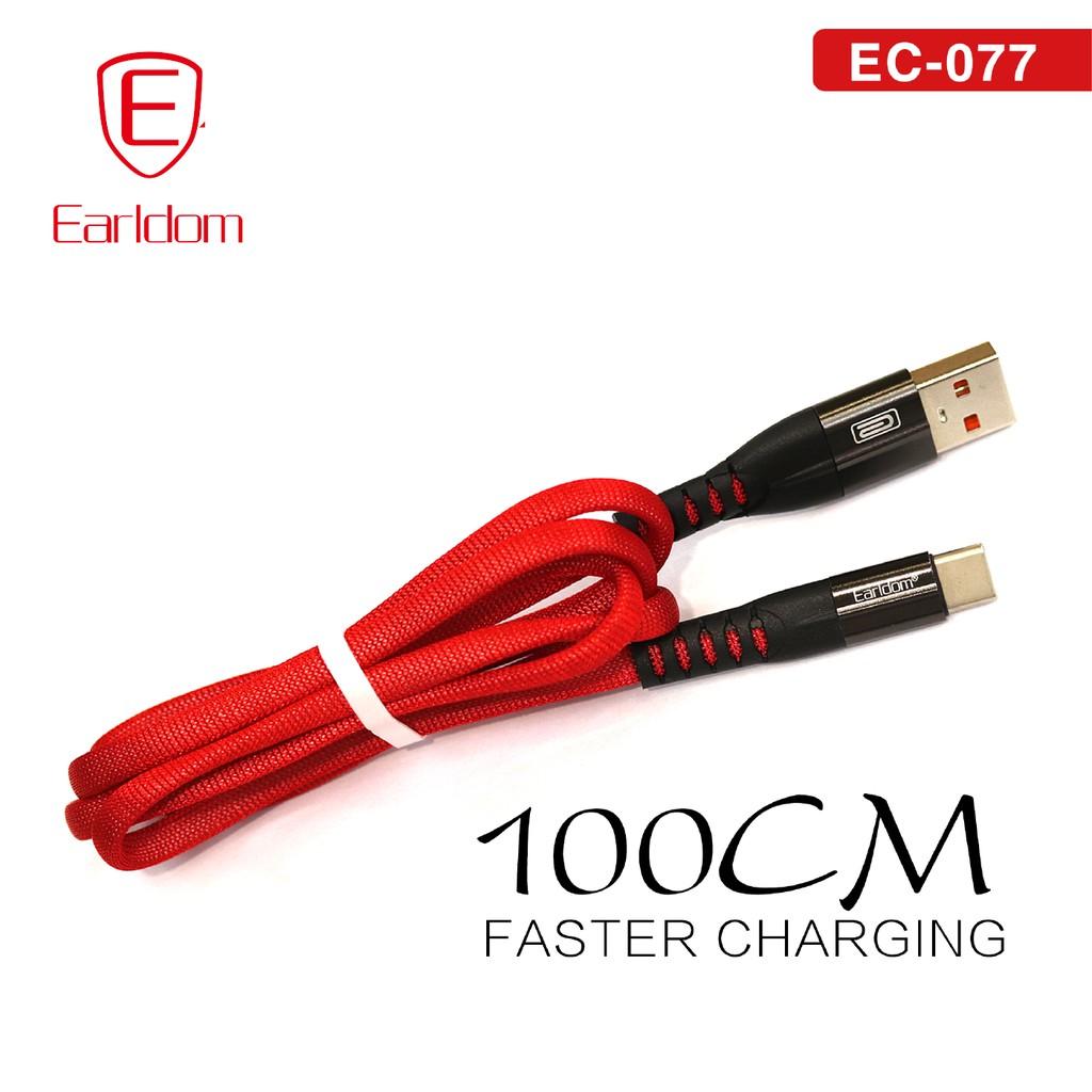 Cáp sạc nhanh 3A dây dù hai màu EARLDOM EC-077 - Hàng chính hãng