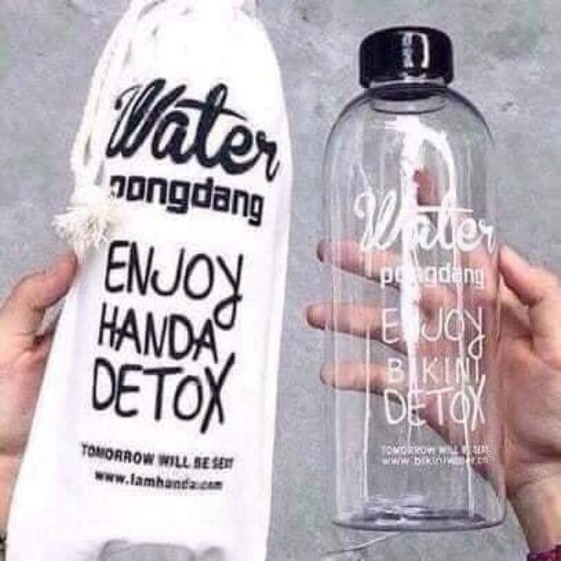 Bình Detox 1000ml hàng cao cấp tặng kèm túi vải