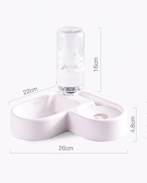 Bát ăn kết hợp bình uống tự động cho chó mèo