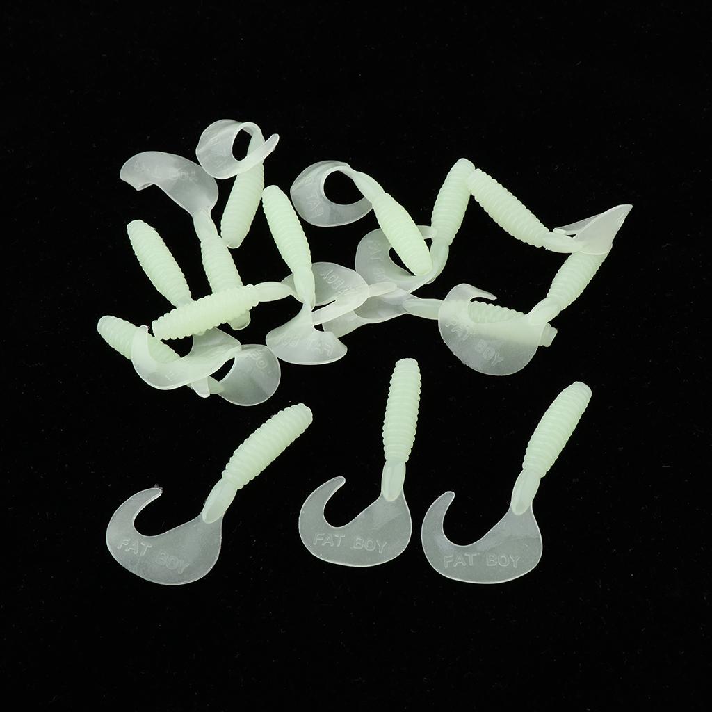 Soft Lure Fishing Bait Maggots Grub Worm Silicone Lure Luminous
