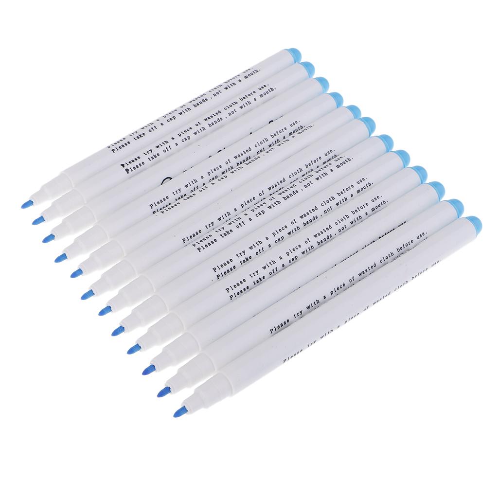 12x Air Water Erasable Pen Marker for Fabric Marking Sewing Supplies Blue