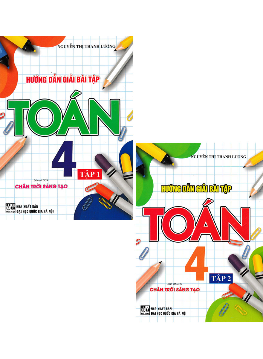 Combo Hướng Dẫn Giải Bài Tập Toán 4 - Tập 1 + 2   _HA