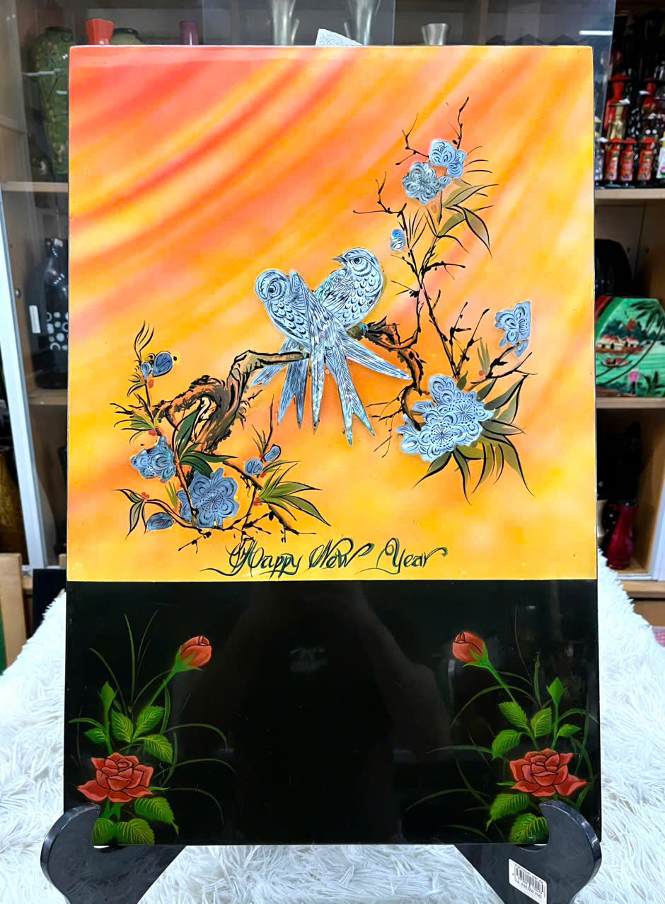 [XẢ KHO]Tranh lịch sơn mài cao cấp Thanh Bình Lê size 40x60 cm