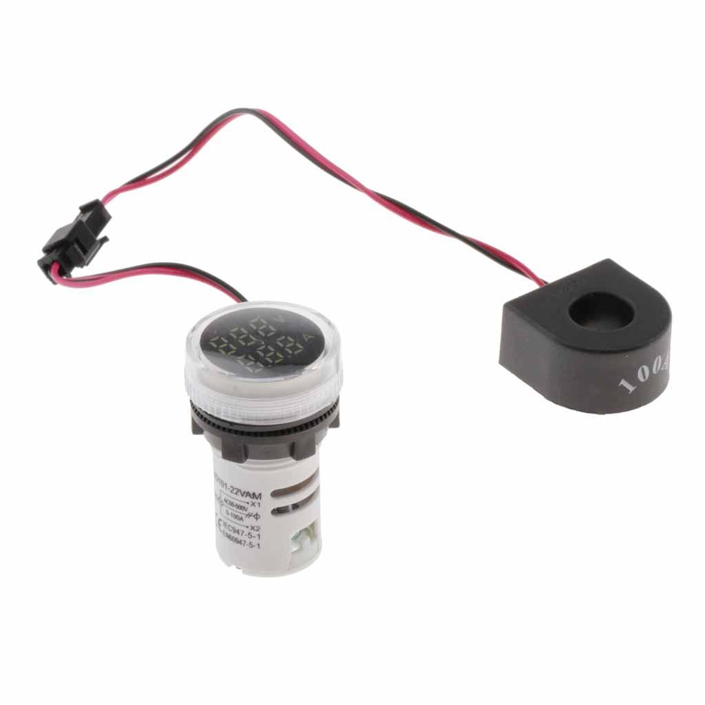 2 In 1 Digital Voltmeter Voltmeter, Ammeter Ammeter, Measuring Range AC50-500V, 0-100A