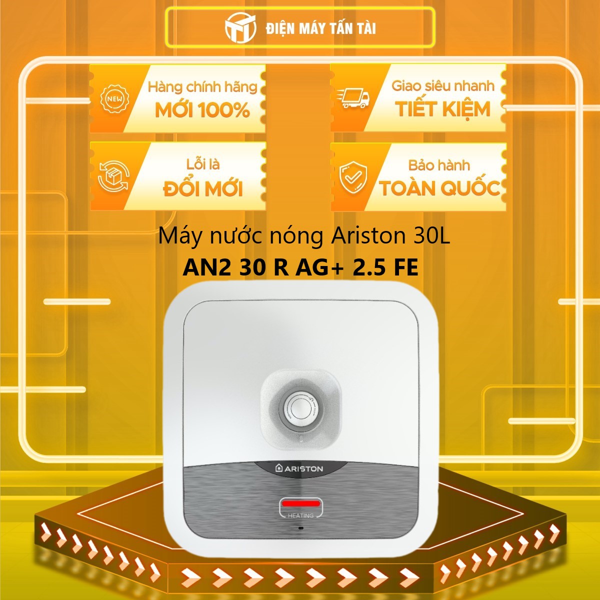 Bình Nước Nóng Gián Tiếp Ariston AN2 30 R 2.5 FE - Hàng chính hãng